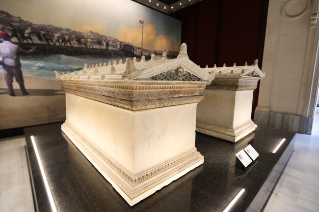 イスタンブール考古学博物館の石棺トルコイスタンブール