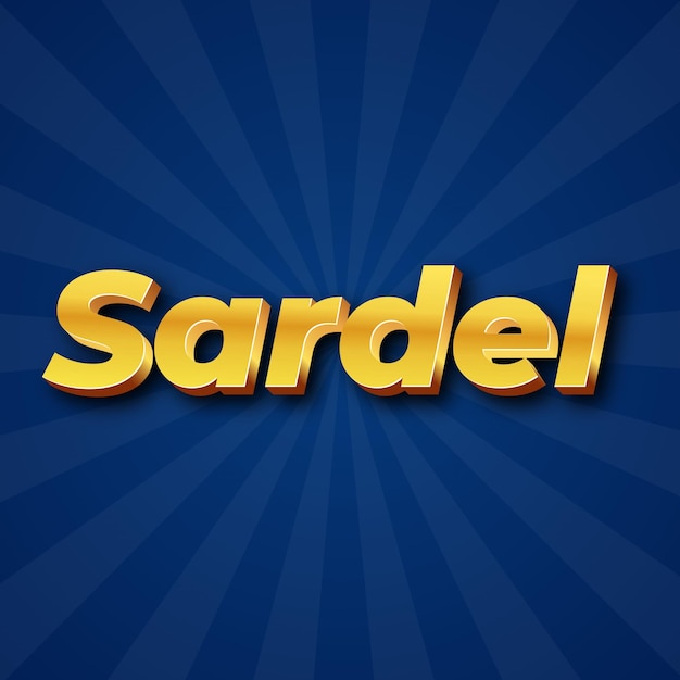 Sardel Text effect Gold JPG attractive background card photo