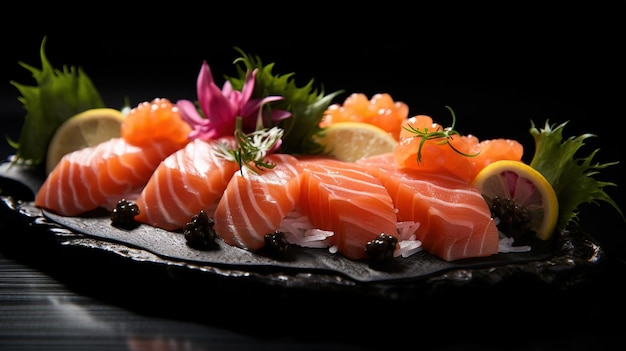 Sashimi on a plate japanese cuisine