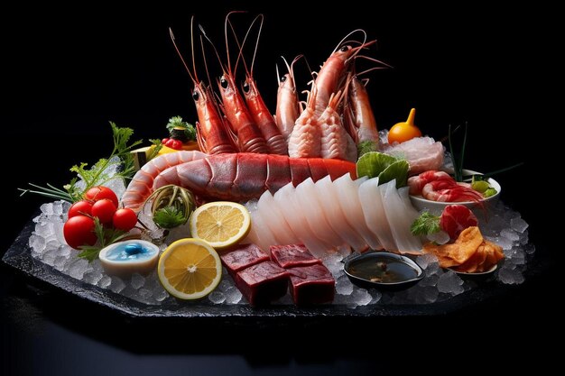 Photo sashimi rendezvous seafood encounter