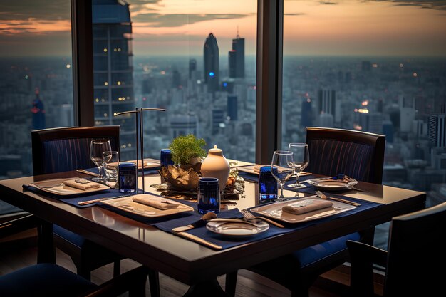 Photo sassoon tower bangkok gastronomic restaurant sky bar