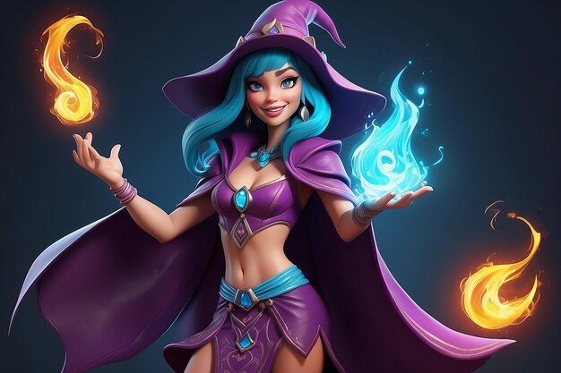 Sassy Sorceress 3D Cartoon Character