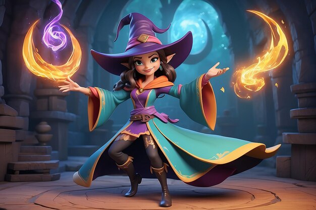 Sassy Sorceress 3D Cartoon Character