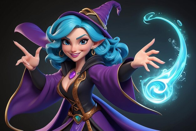 Sassy Sorceress 3D Cartoon Character