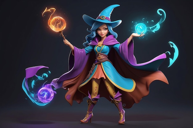 Sassy Sorceress 3D Cartoon Character