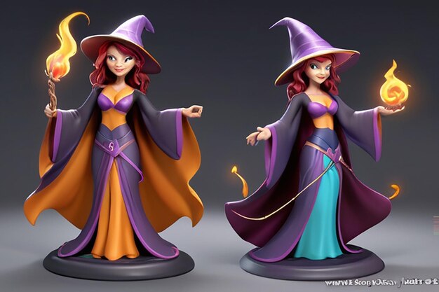 Sassy Sorceress 3D cartoon personage