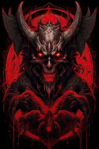 Photo satan professional tshirt design vector