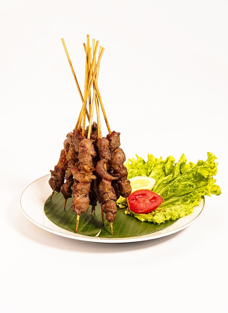 Foto sate ayam sambal goreng indonesisch voedsel