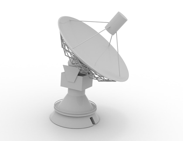 satellite dish . 3d science concept .3d rendered illustration