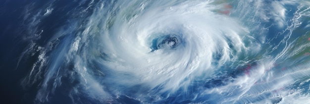 Satellite images of a hurricane from a satellite