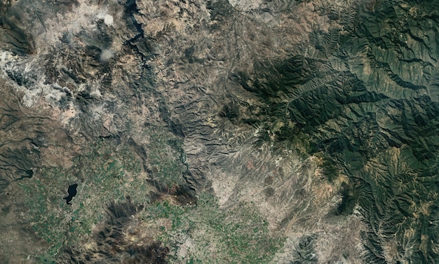 Foto texture di vista dall'alto satellitare sul messico