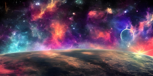 Satellites in Orbit Modern Space Wallpaper