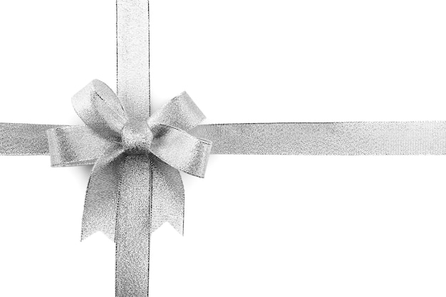 Satin ribbon bow isolated on white