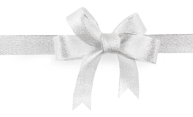 Photo satin ribbon bow isolated on white