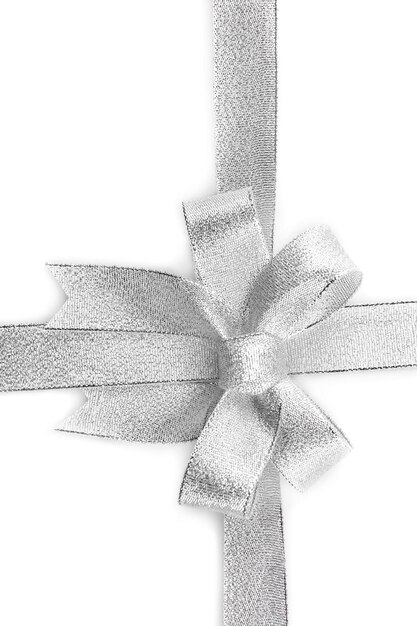 Satin ribbon bow isolated on white