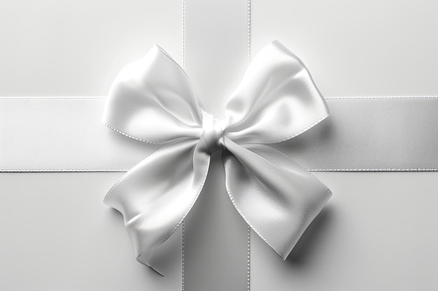 Photo satin ribbon detail on luxe gift white day