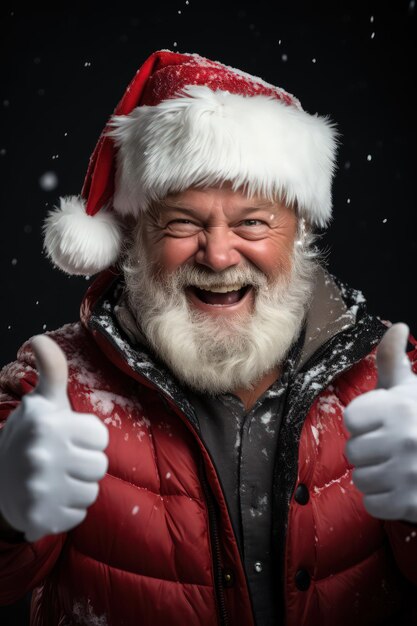 Satisfied and happy Santa Claus for whom everything is ok