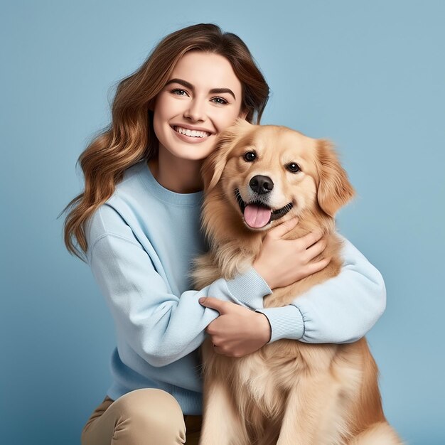 Satisfied Young Woman Smiling in Full Body Shot