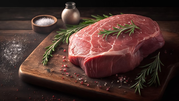 Satisfy Your Cravings with a Succulent Beef Chop - Freshly Seasoned with Rosemary and Spices