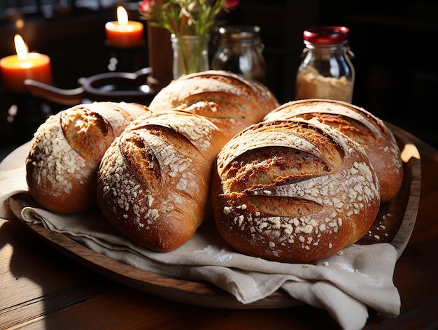 Satisfying Bakery Pleasures Tasty Bread and Delicious Cake