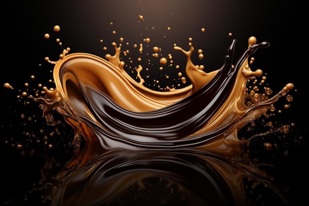 Photo satisfying splash of luxurious chocolate