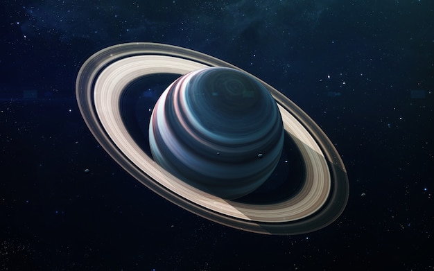 Saturn - High resolution beautiful art presents planet of the solar system