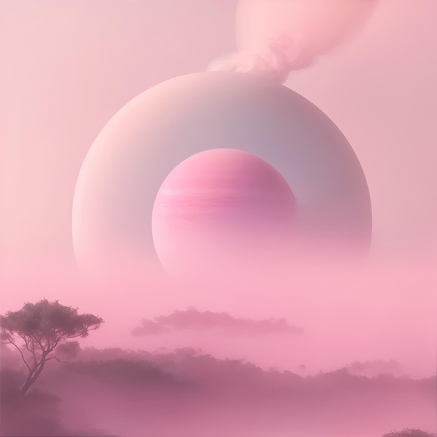 사진 saturn_in_pink_environment