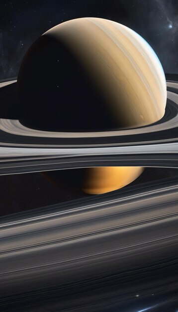 Photo saturn the majestic ringed planet