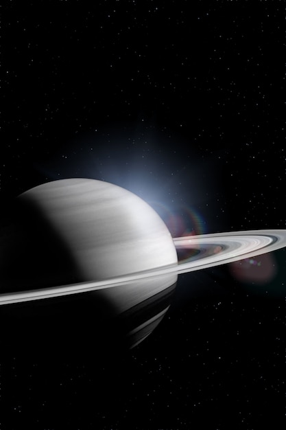 宇宙空間の土星