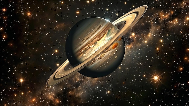 Saturn planet in a cosmic space setting Perfect for illustrating the concepts of astronomy space exploration and the wonders of the universe