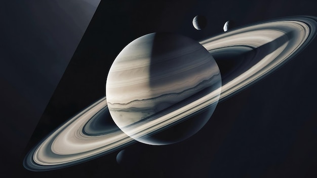 Photo saturn planets of the solar system in high quality science wallpaper