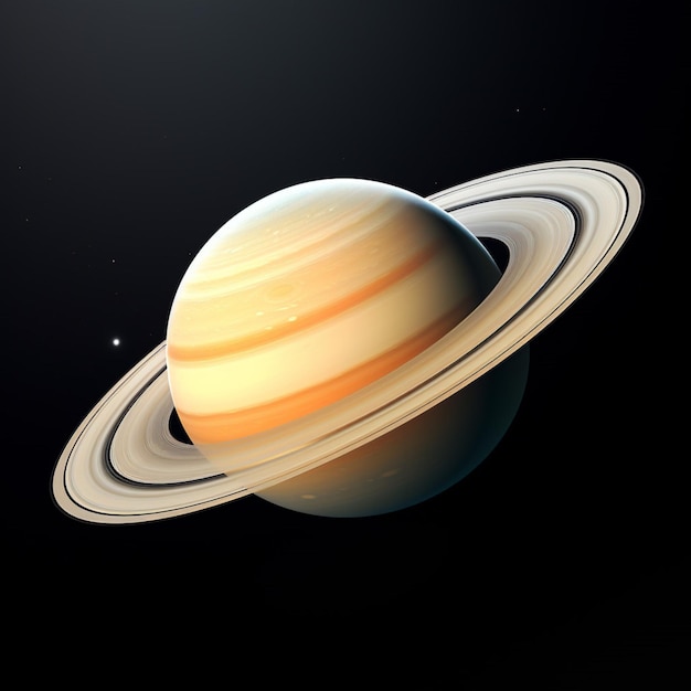 Saturn with white background high quality ultra hd