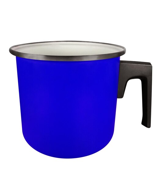 Saucepan isolated dark blue