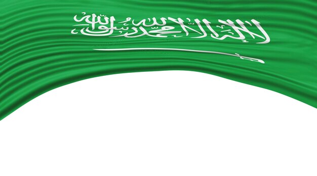 Saudi Arabia Flag Wave National Flag Clipping Path