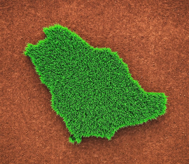 Saudi Arabia Grass Nature Map