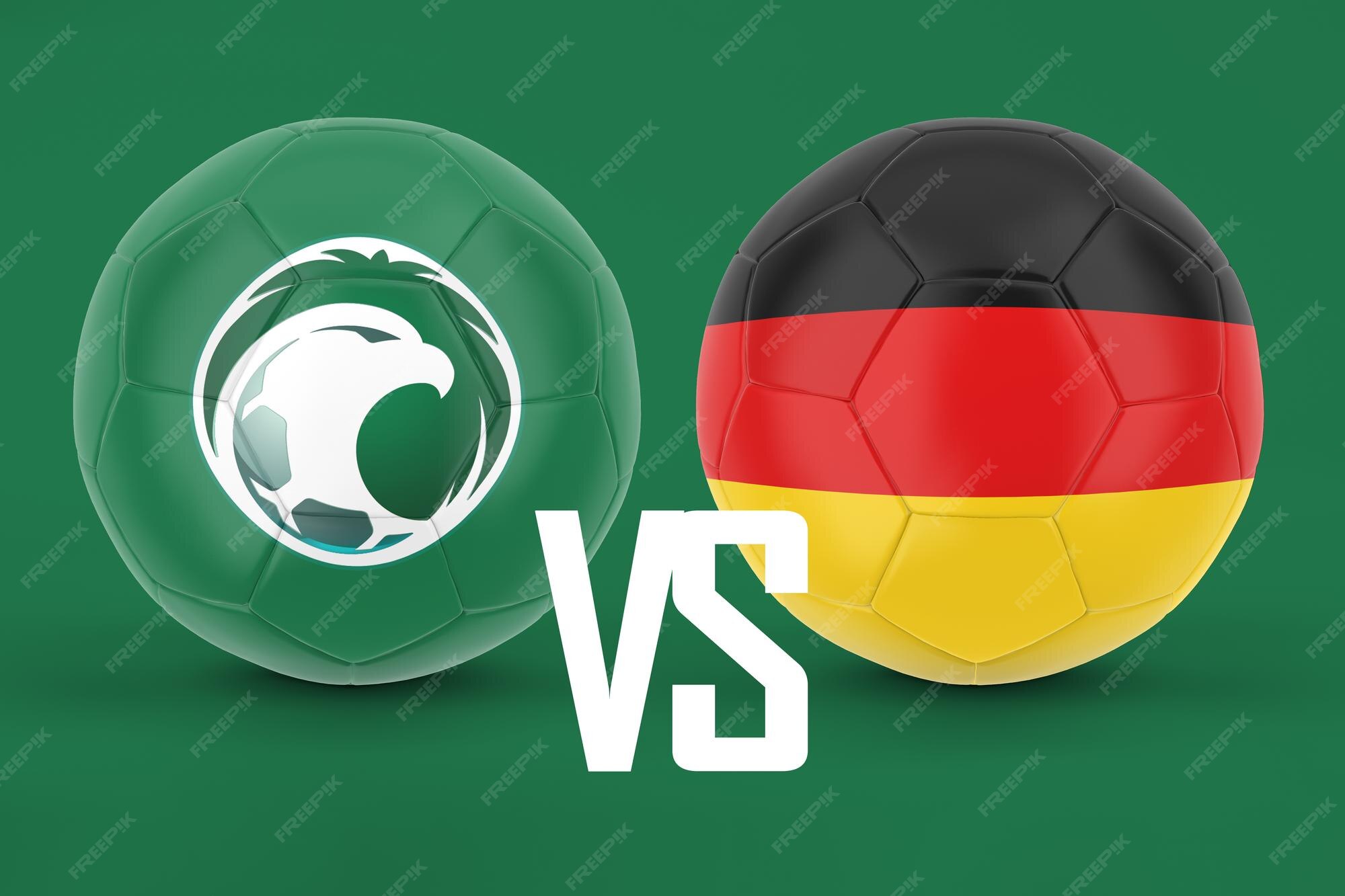 Premium Photo | Saudi Arabia VS Germany Football 