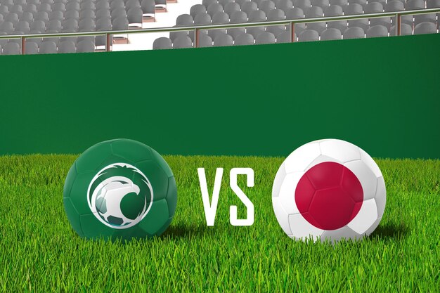 Saudi arabia vs japan in stadium