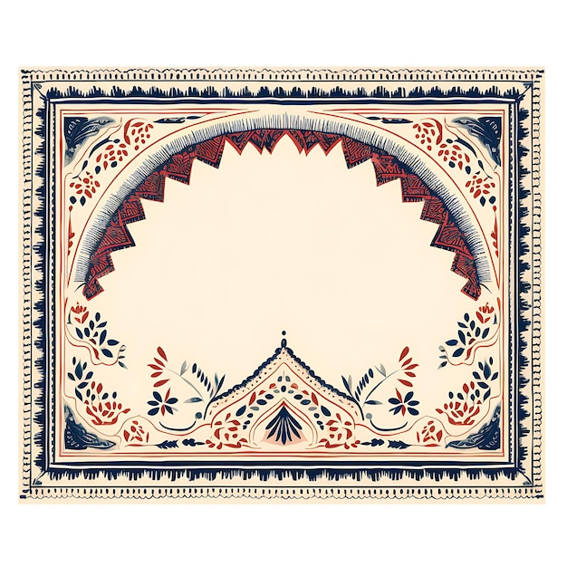 Saudi arabian al najd rug desert oasis pattern curvilinear l brocade motifs decorative art frame