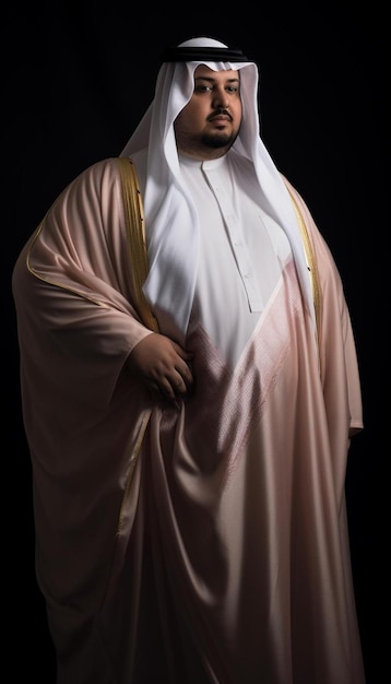 写真 サウジアラビアのプラスサイズの中年成人男性
