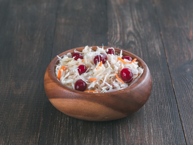 Sauerkraut with cranberry and carrot