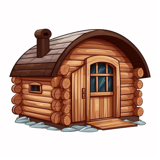 Sauna 2d cartoon vector illustration on white background hd