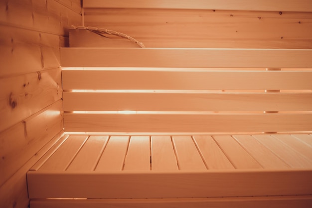 Photo sauna wooden modern finnish sauna interior