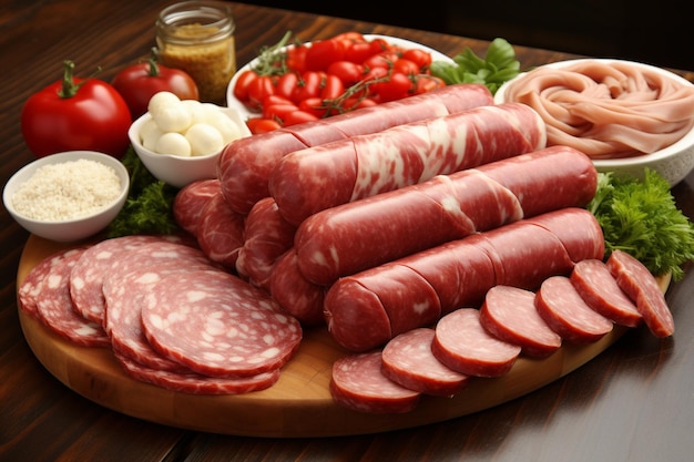 Sausage assortment salami