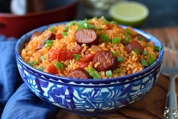 Sausage fried rice with tomatoes