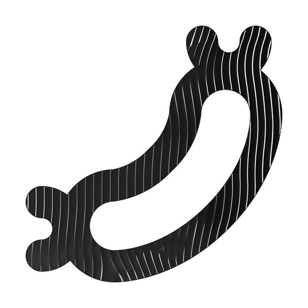 sausage icon black white lines texture