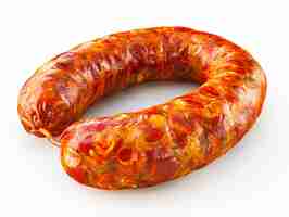 Photo a sausage is shown on a white background