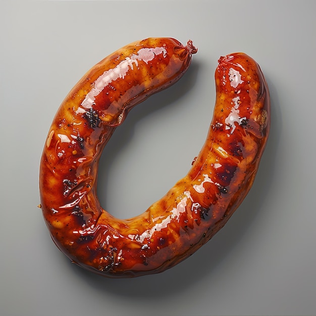 Photo a sausage with the letter c on it