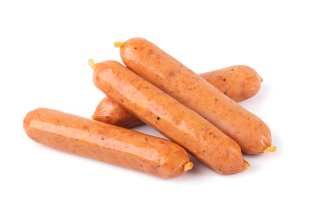 Sausages isolated on a white background