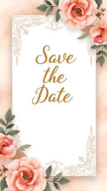 save the date with roses