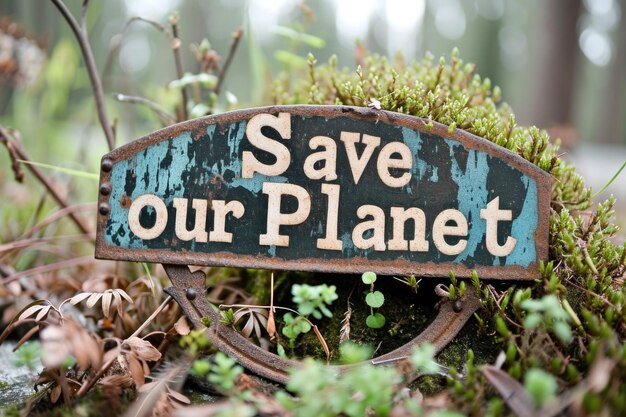 Photo save the earth eco friendly concept earth day